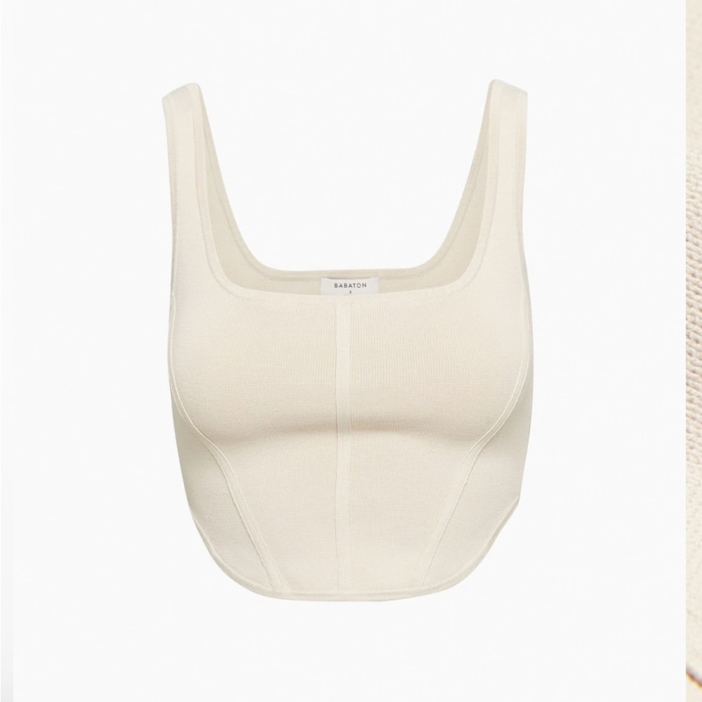 Aritzia sculpt knit bustier tank